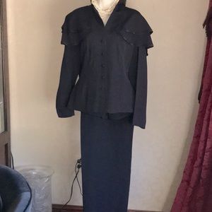 Vintage BLACK suit. Talk of the town. See pix.